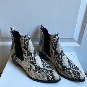 Snake Print Ankle Booties